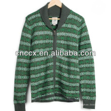 13STC5859 patrón de suéter de punto cardigan rayas venta superior más vendido